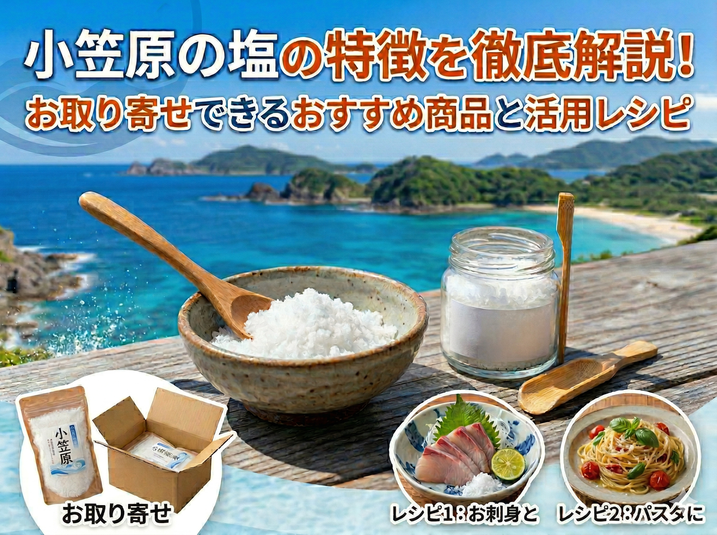 小笠原の塩の特徴を徹底解説！お取り寄せできるおすすめ商品と活用レシピ